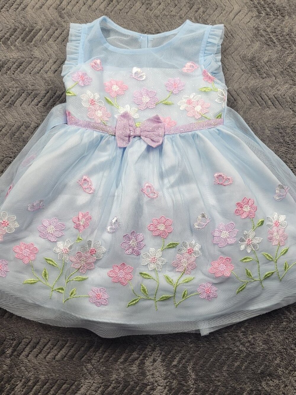 Jona Michelle girls dress size 2t blue and pink good condition